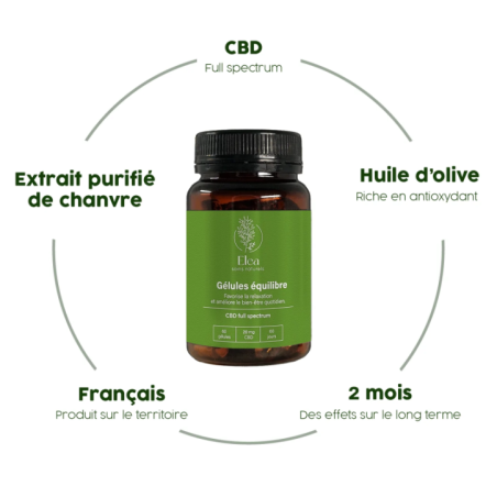 Complément alimentaire CBD Équilibre  Formule naturelle au CBD full spectrum