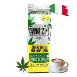 Paquet de café moulu aux feuilles de chanvre CANNABISSIMO