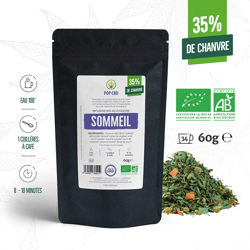 Tisane CBD bio sommeil - vrac | POP CBD Tisane CBD bio sommeil - vrac | POP CBD