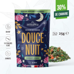 Tisane CBD Bio Douce Nuit SENSAVEA - Vrac sommeil naturel