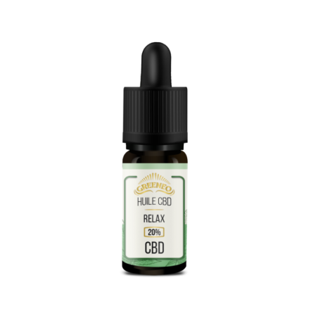 Huile CBD 20% Relax - GREENEO - Flacon 10 ml