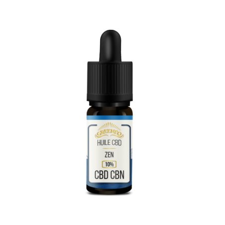Huile CBD & CBN 10% Zen GREENEO - Flacon 10 ml - France