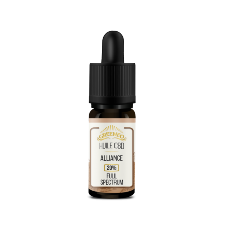 Flacon Huile CBD 20% Alliance GREENEO - Spectre complet, fabrication française