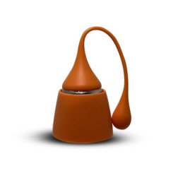 Infuseur à thé CBD orange en silicone et acier - Éco-responsable