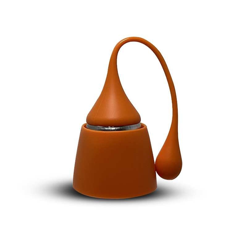 Infuseur à thé en silicone et acier inoxydable (Orange) Infuseur à thé en silicone et acier inoxydable (Orange)
