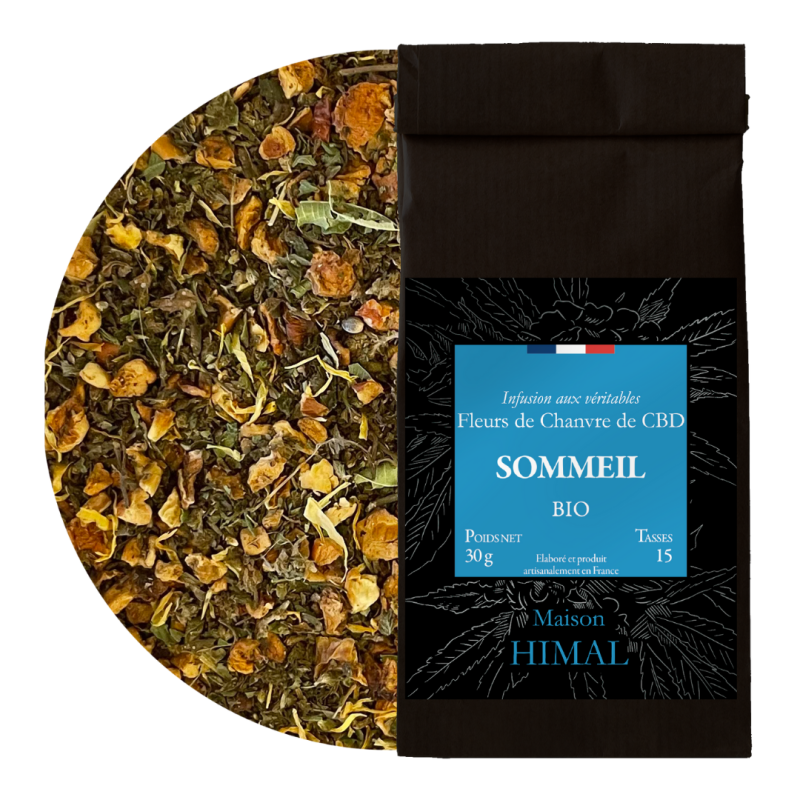 Tisane CBD bio sommeil - en vrac | MAISON HIMAL Tisane CBD bio sommeil - en vrac | MAISON HIMAL