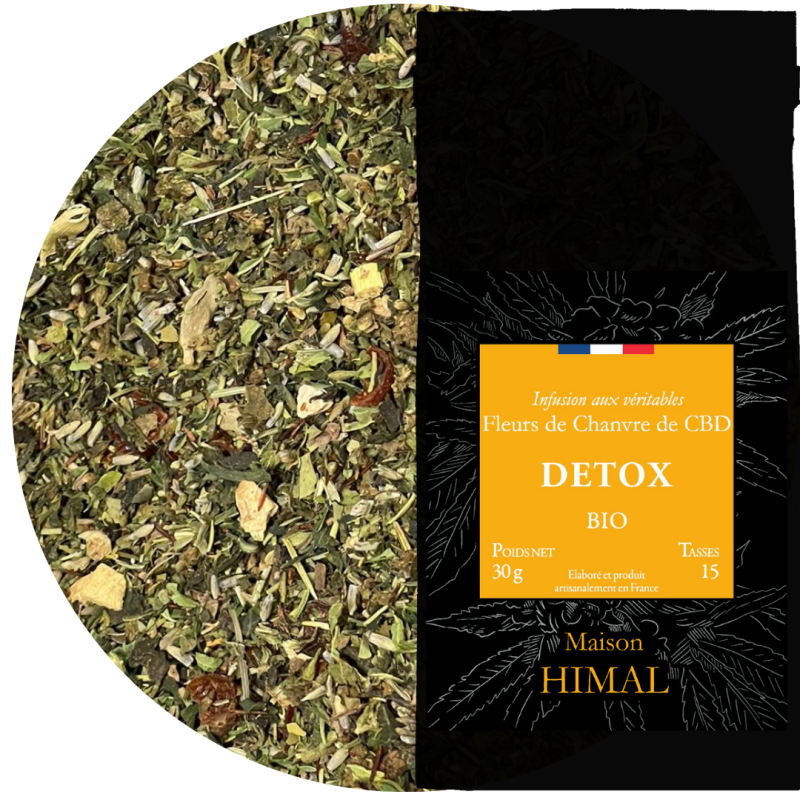 Tisane CBD bio détox - en vrac | MAISON HIMAL Tisane CBD bio détox - en vrac | MAISON HIMAL