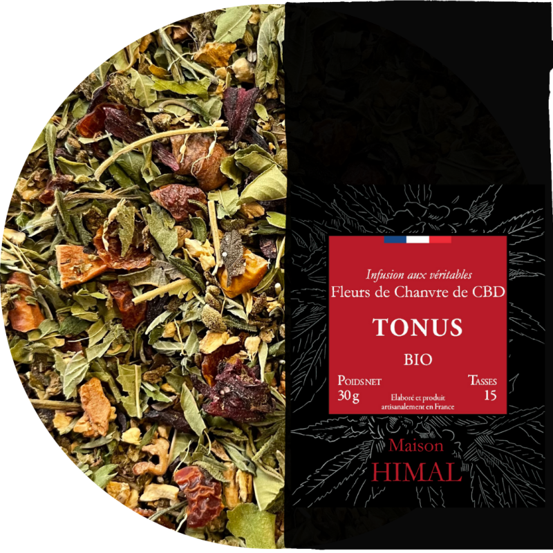 Tisane CBD bio tonus - en vrac | MAISON HIMAL Tisane CBD bio tonus - en vrac | MAISON HIMAL
