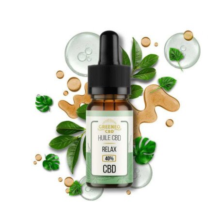 Huile CBD 40% Relax GREENEO - 4000 mg - Flacon 10 ml - France