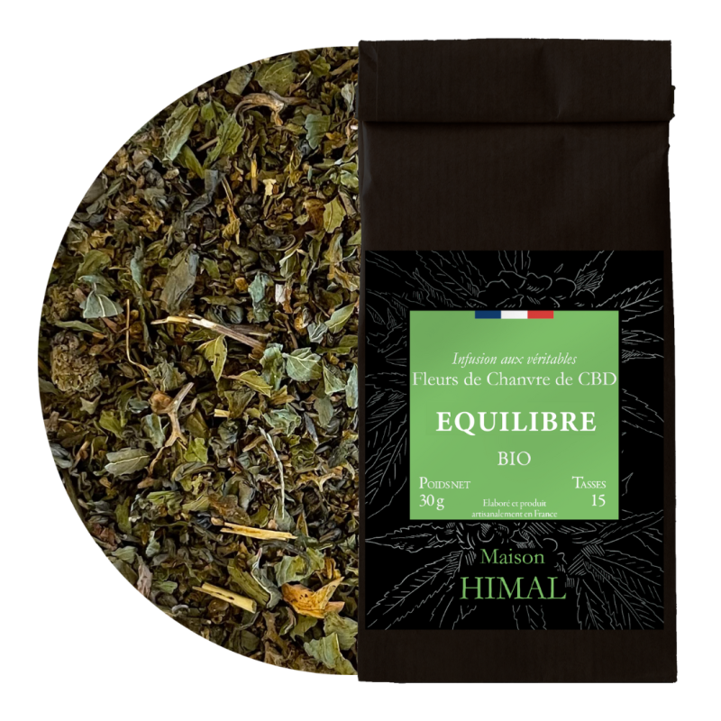 Tisane CBD bio équilibre - en vrac | MAISON HIMAL Tisane CBD bio équilibre - en vrac | MAISON HIMAL