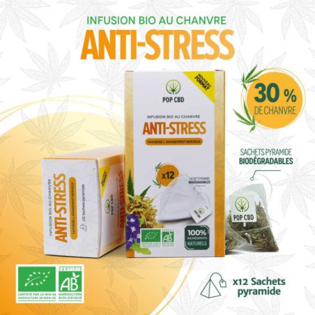 Tisane CBD Bio Anti-Stress POP CBD - 12 Sachets