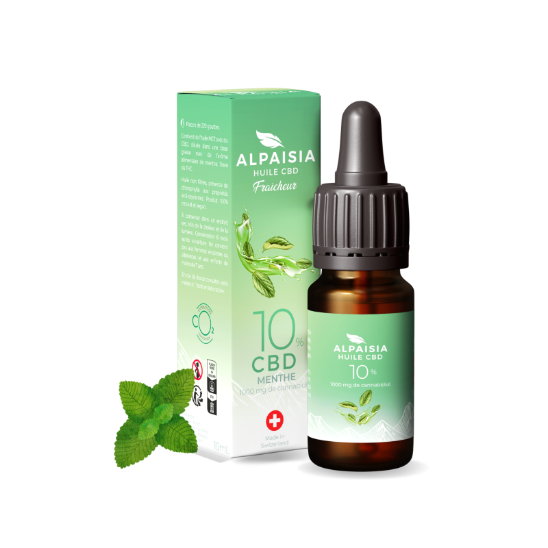Huile CBD 10% broad spectrum menthe | ALPAISIA Huile CBD 10% broad spectrum menthe | ALPAISIA