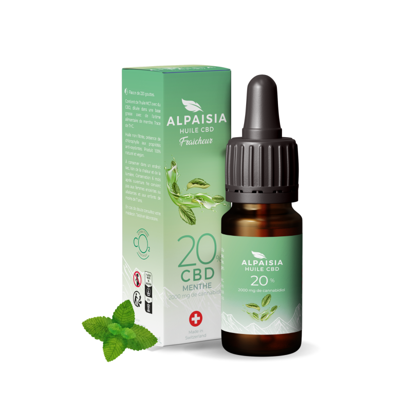 Huile CBD 20% broad spectrum menthe | ALPAISIA Huile CBD 20% broad spectrum menthe | ALPAISIA